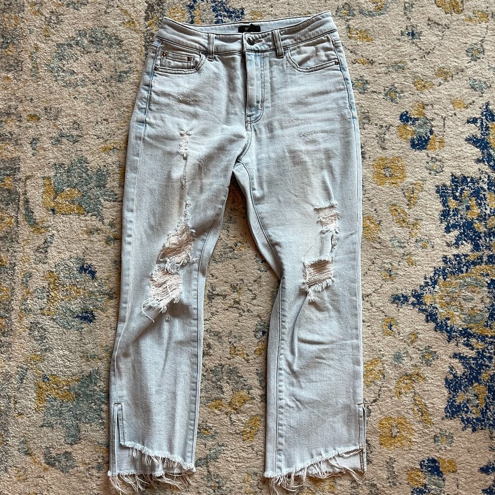 AFRM Ripped Step Hem Jeans - Picture 2 of 6